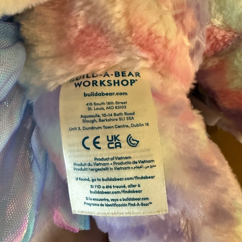 Build a Bear Pastel Swirl Kitty Las Vegas Graphic Tee Skirt with Pink Carrier - Picture 4 of 9